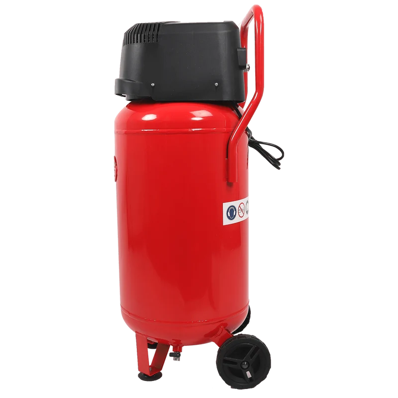 Werkstatt-Kompressor 50 L (mit Spiralschlauch, Manometer, Adapter)