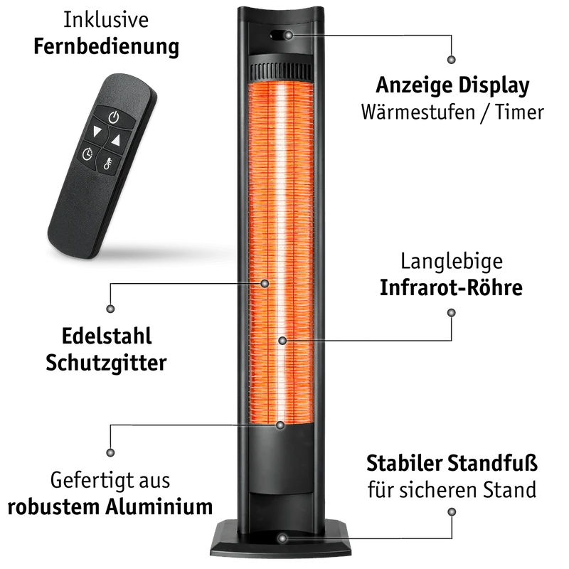 Infrarot Standheizstrahler 2000 W