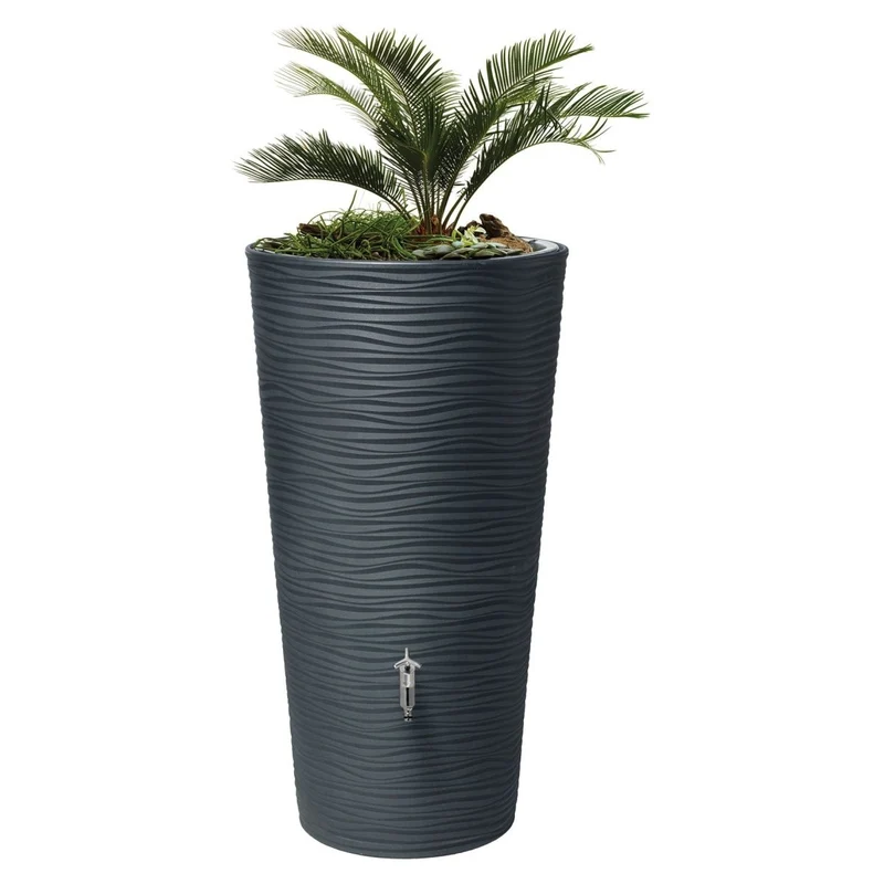 GARANTIA NATURA 2in1 Regenspeicher 210 L, mit Pflanzschale - grau -