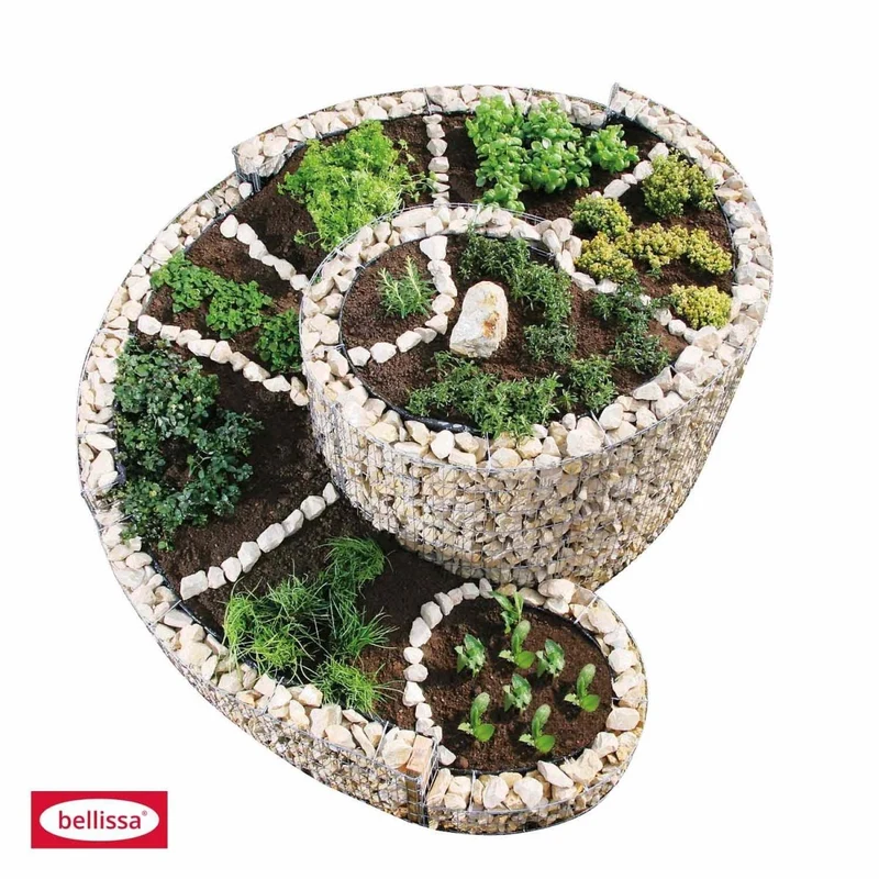 Bellissa Kräuterspirale inkl. Trennfolie und Holzpfosten (Bausatz - ohne Steine)