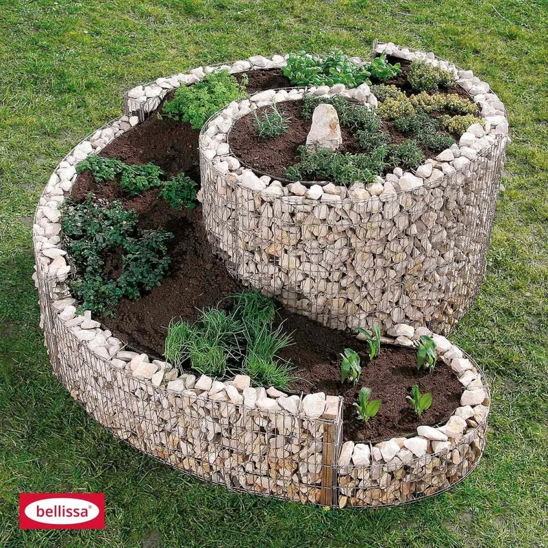 Bellissa Kräuterspirale inkl. Trennfolie und Holzpfosten (Bausatz - ohne Steine)