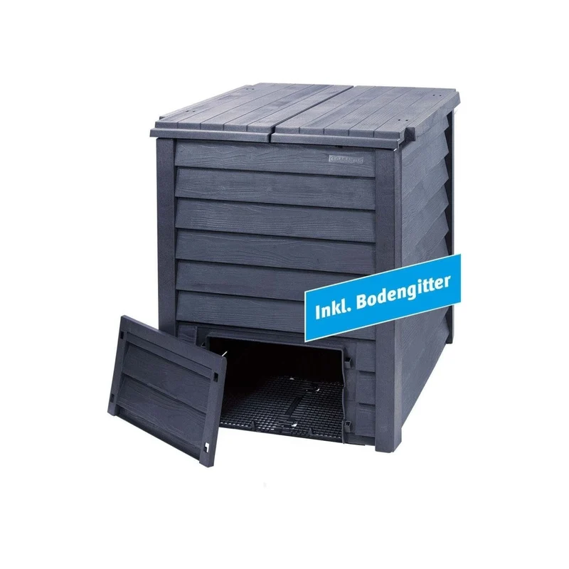 GARANTIA THERMO-WOOD Komposter inkl. Bodengitter, anthrazit-braun