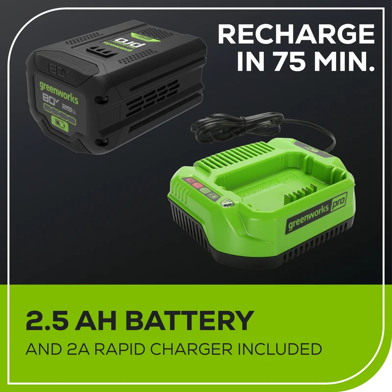 OPEN BOX 80V 800 CFM Brushless Leaf Blower w/ 2.5Ah Battery & Charger