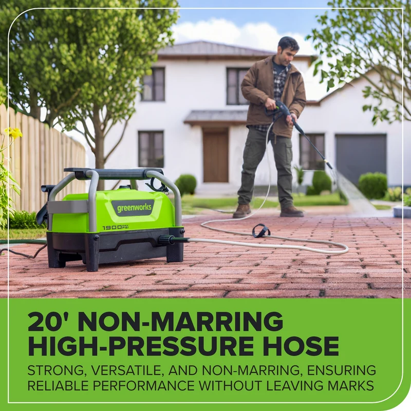 1900 PSI 1.2 GPM Portable Hand Carry Cold Water Electric Pressure Washer