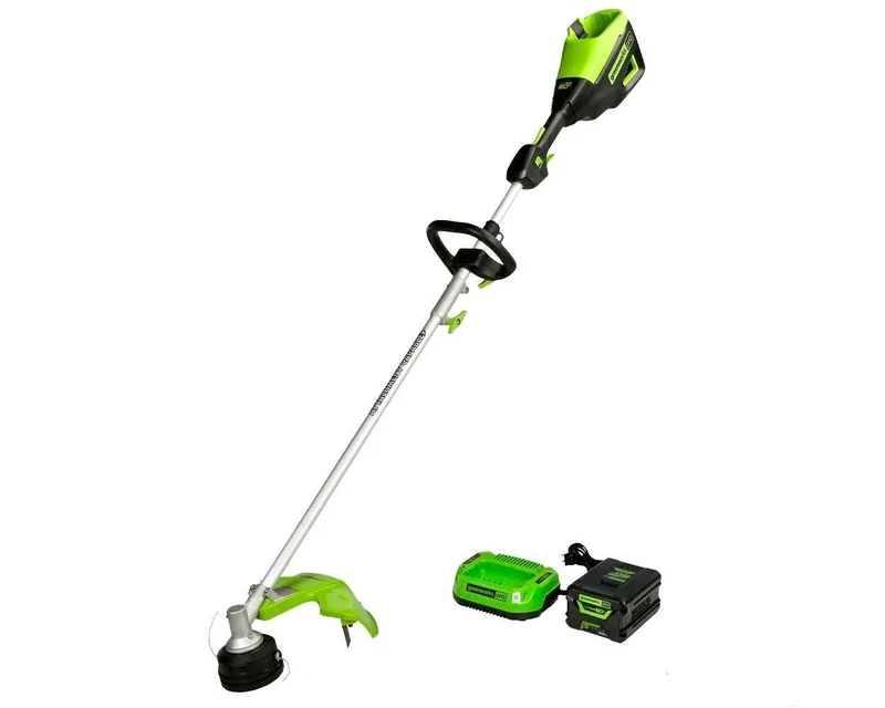 60V 16" Cordless Battery String Trimmer (Attachment Capable) and 10" Polesaw Attachment Combo Kit: 4.0 Ah Battery and Charger