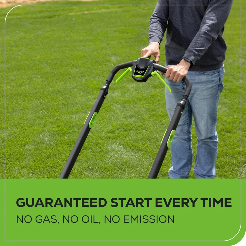 40V 21" Cordless Battery Self-Propelled Mower 3pc Combo Kit: 5.0 Ah Battery and Charger