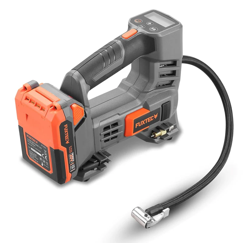 FUXTEC 20V Akku Kompressor FX-E1CI20 SET mit 1 x Akku 2Ah, 1 x Ladegerät 1A