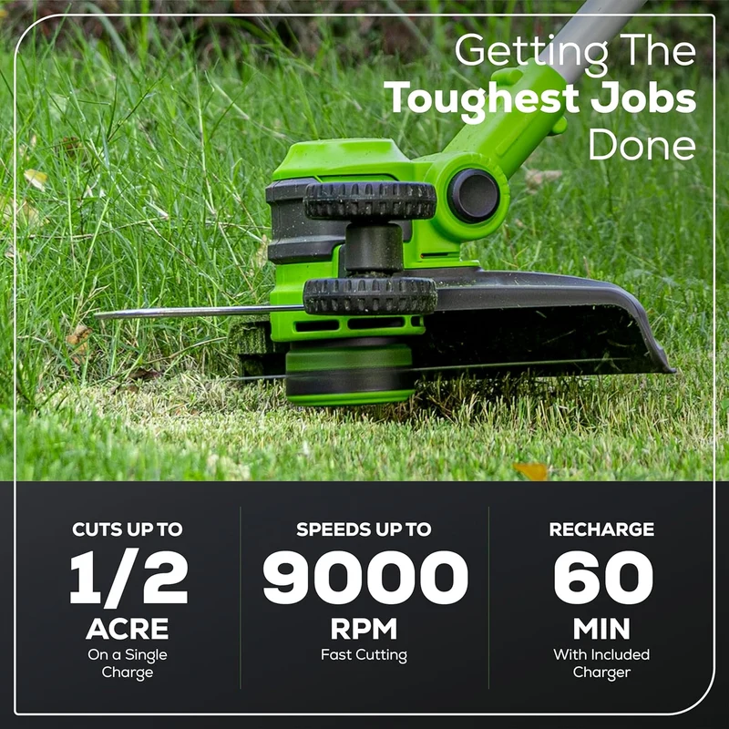 40V 13" Gen 2 Cordless Battery String Trimmer / Edger: 2.0 Ah Battery and Charger