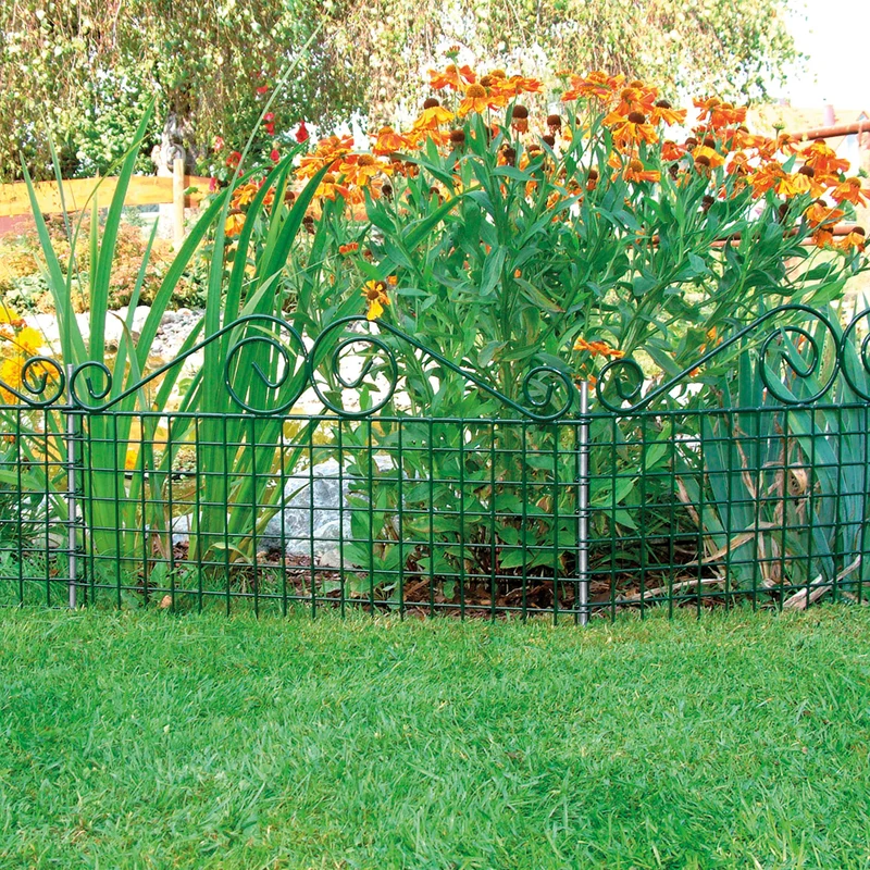 bellissa Rabattenzaun Ambiente mit Schnörkel 76x44 cm