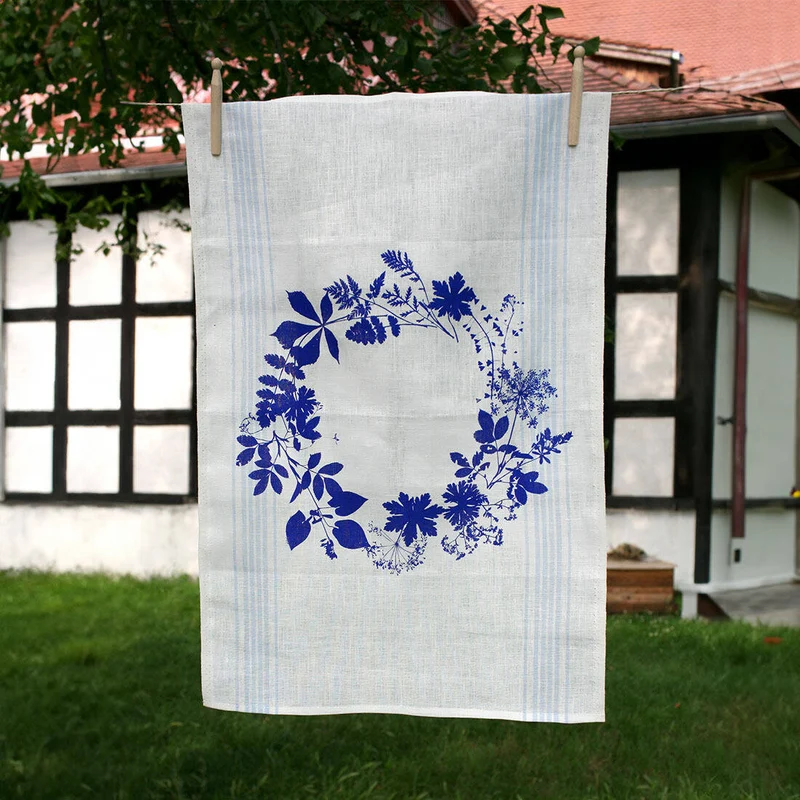 Geschirrtuch Sommerkranz Gräser