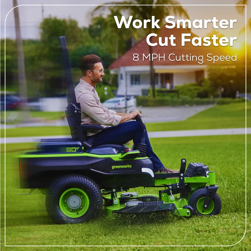60V 54" MaximusZ Zero Turn Riding Mower: (2) 20.0 Ah (2) 8.0 Ah and (2) 4.0 Ah Batteries and 1.5kW Charger, MZ5461