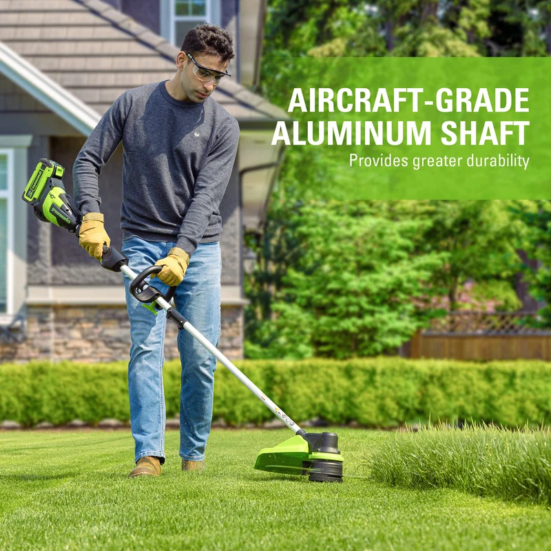 40V 17" Cordless Battery String Trimmer, 8.0 Ah Battery and Charger