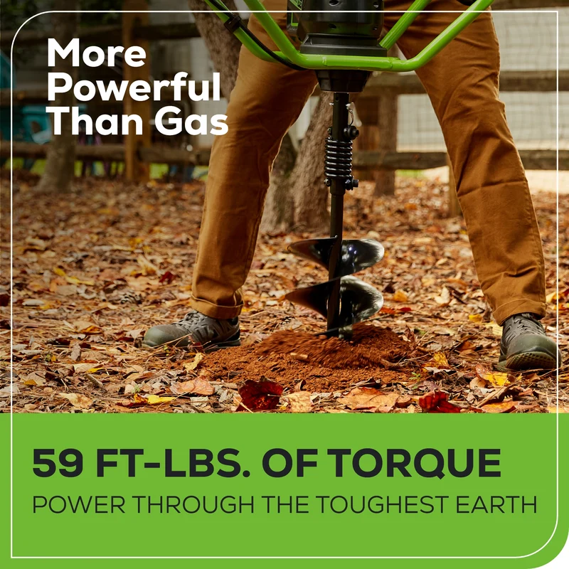 60V Cordless Battery Brushless Earth Auger / Post Hole Digger (Tool Only)