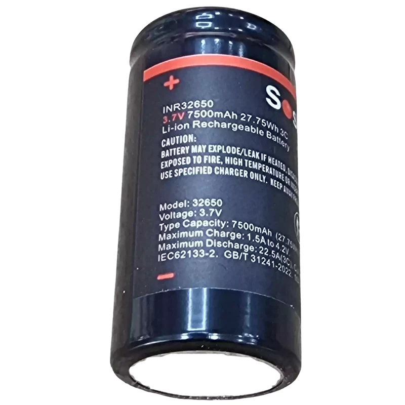 Batterie 32650 Li-ion 3.7v 7500mAh Grande Capacité