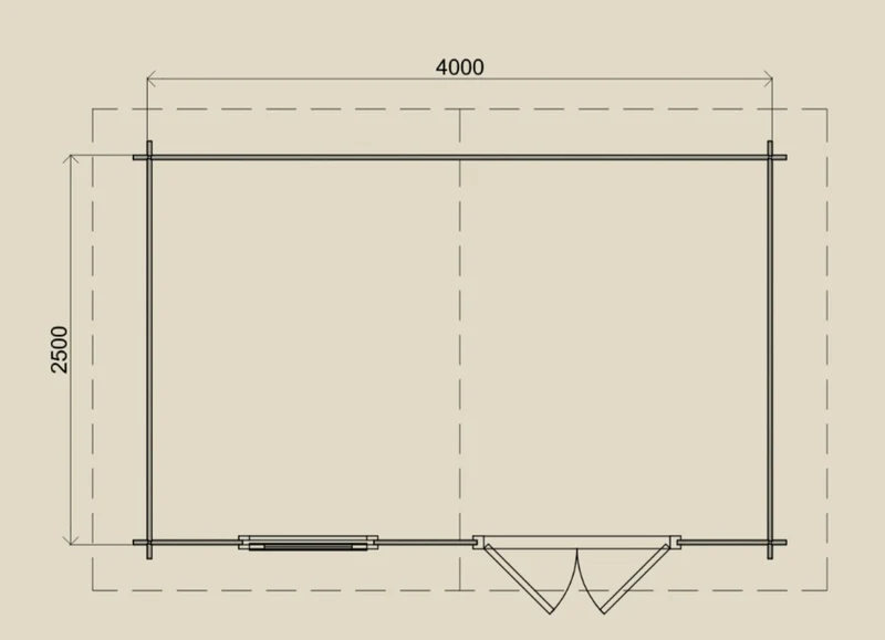 Gartenhaus Görlitz 400 cm x 250 cm