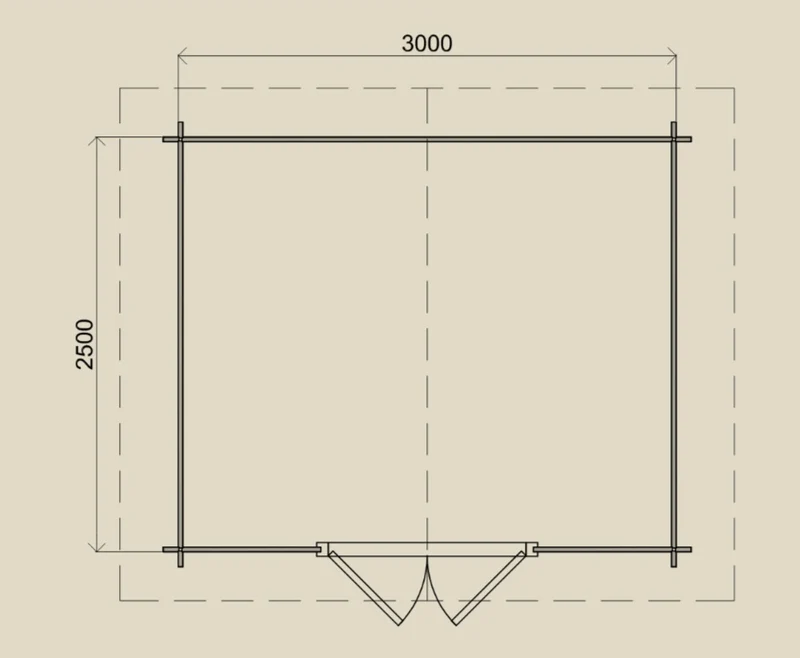 Gartenhaus Esslingen 300 cm x 250 cm
