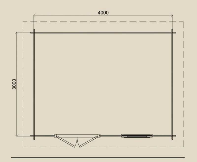 Gartenhaus Bergisch Bremerhaven 400 cm x 300 cm