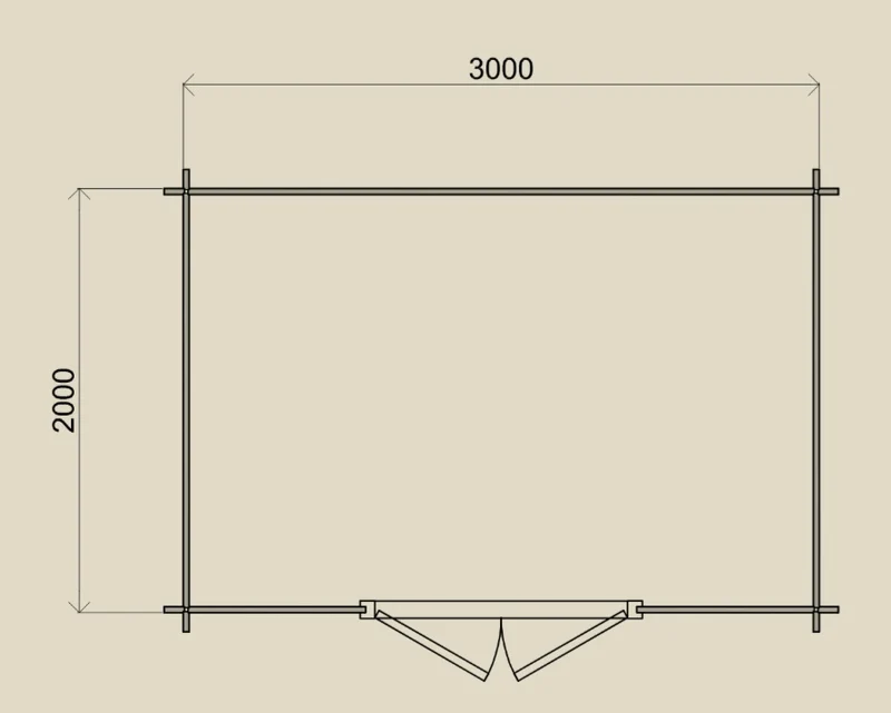 Gartenhaus Aschaffenburg 300 cm x 200 cm