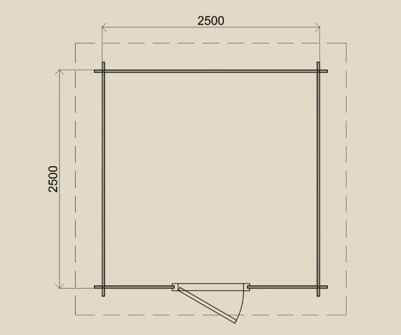 Gartenhaus Aalen 250 cm x 250 cm