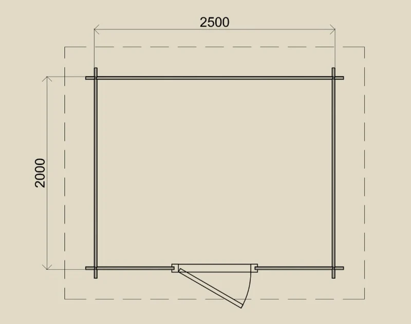 Gartenhaus Aachen 250 cm x 200 cm