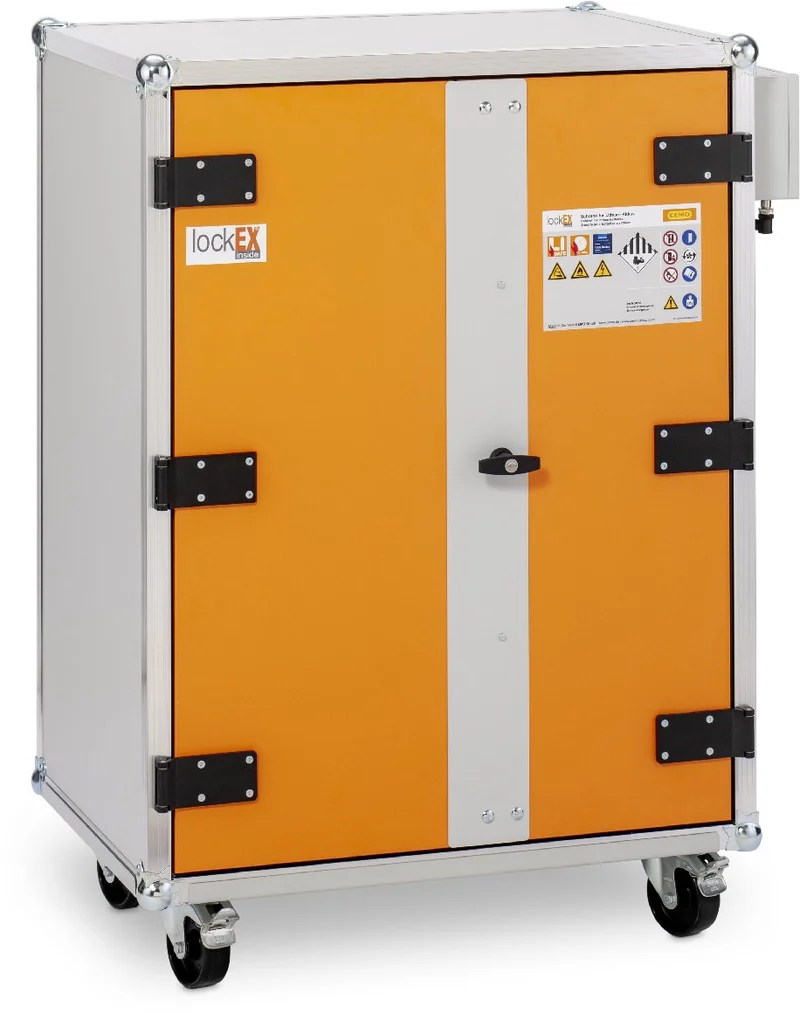 CEMO Akku-Ladeschrank Premium Plus 8/10, 230 V mit Rollen 211.7046.020