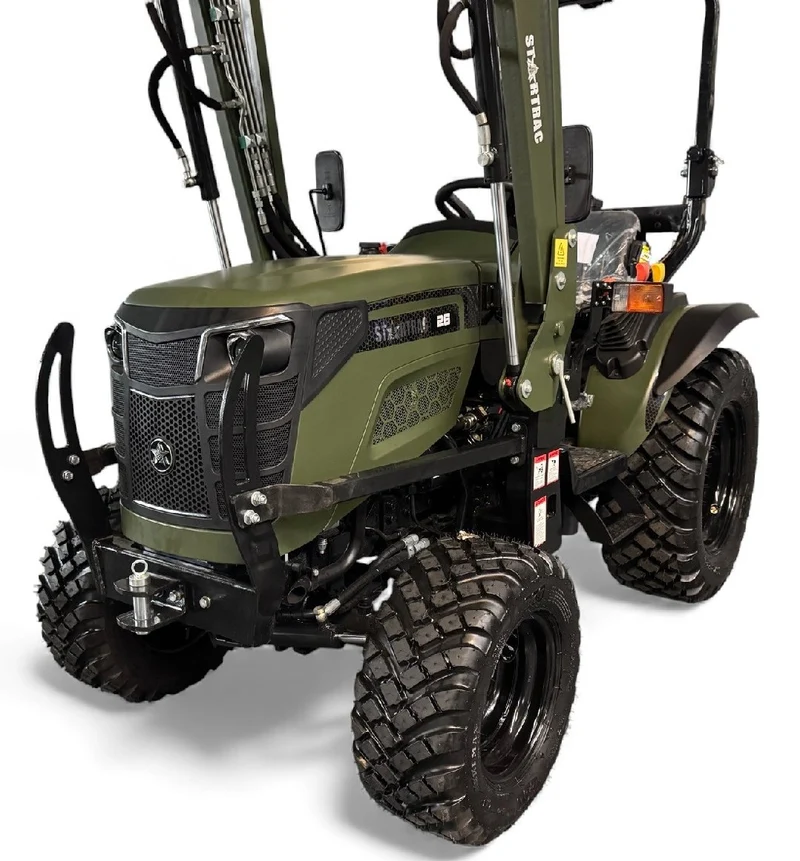Startrac Allrad-Kleintraktor 26 9+9 mit Galaxy-Garden-Pro-Bereifung + Frontlader inklusive Schaufel