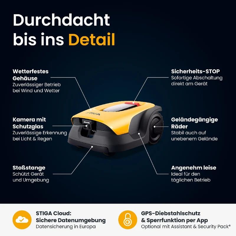Stiga kabelloser Mähroboter A 8v - mit kostenloser Abdeckung