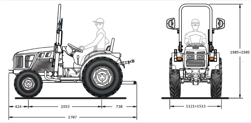 FERRARI Kompakttraktor Raptor 35 -Grundmaschine ohne Bereifung