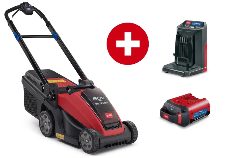 Toro Akku-Rasenmäher eMulticycler eL36PST 36 cm Rasenmäher - Set mit 2,5 Ah Akku und Ladegerät