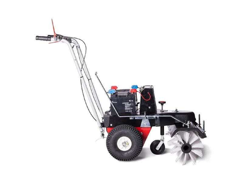 4F Schmutz- und Schneekehrmaschine Limpar Akku 52 mit Seitenbesen Links