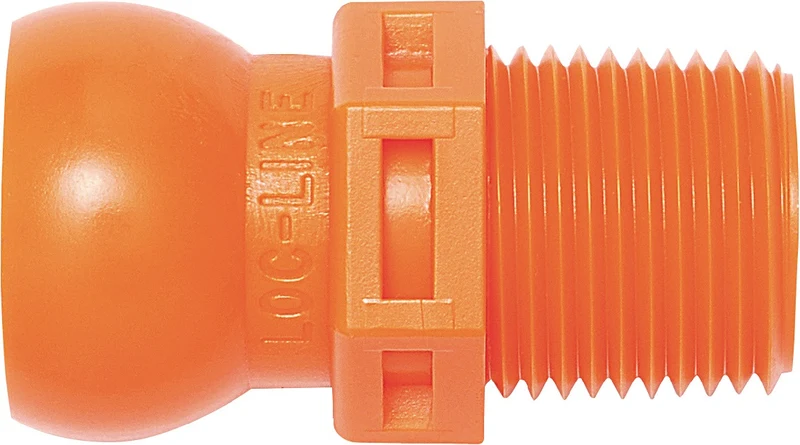 Gewindenippel Gr. 1/2 ” R Btl. m. 4 St. Loc-Line