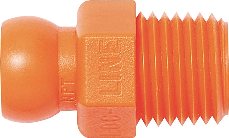 LOC-LINE Gewindenippel Gr. 1/4″ R Beutel mit 4 Stück, 6,35 mm