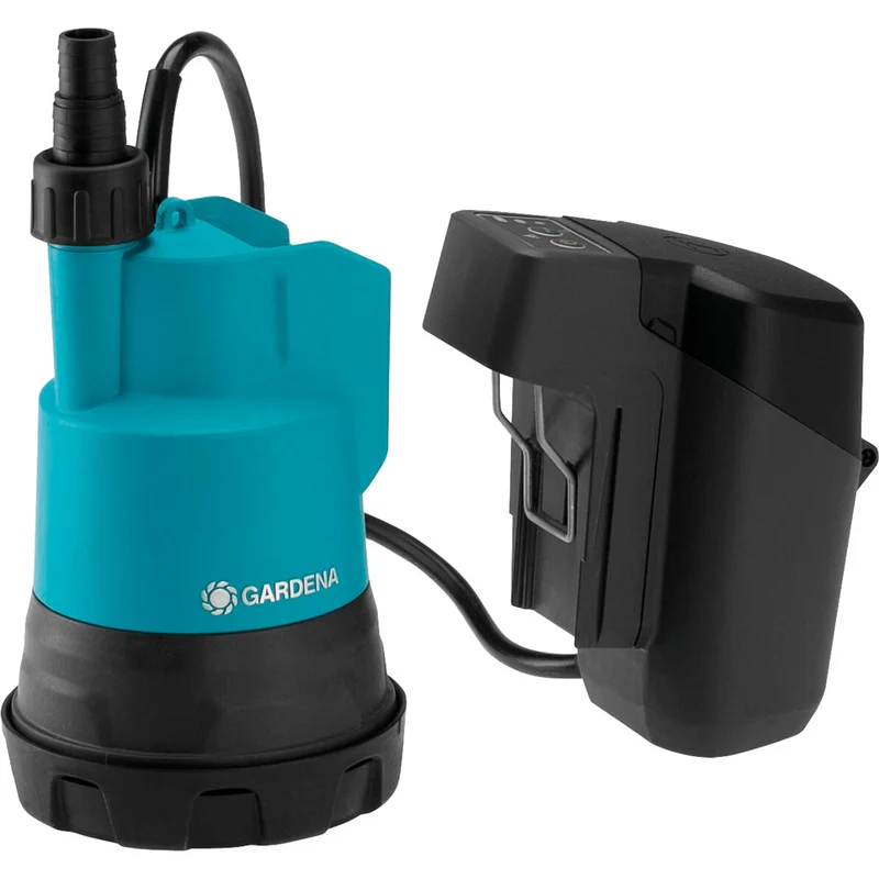 Gardena Akku-Klarwasser-Tauchpumpe 2000/2 18V P4A / Ready-To-Use Set