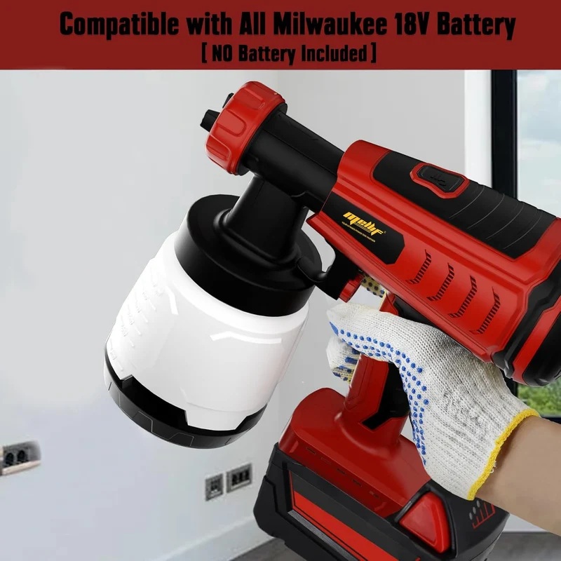 Mellif Akku Farbsprühsystem für Milwaukee Akku 18V