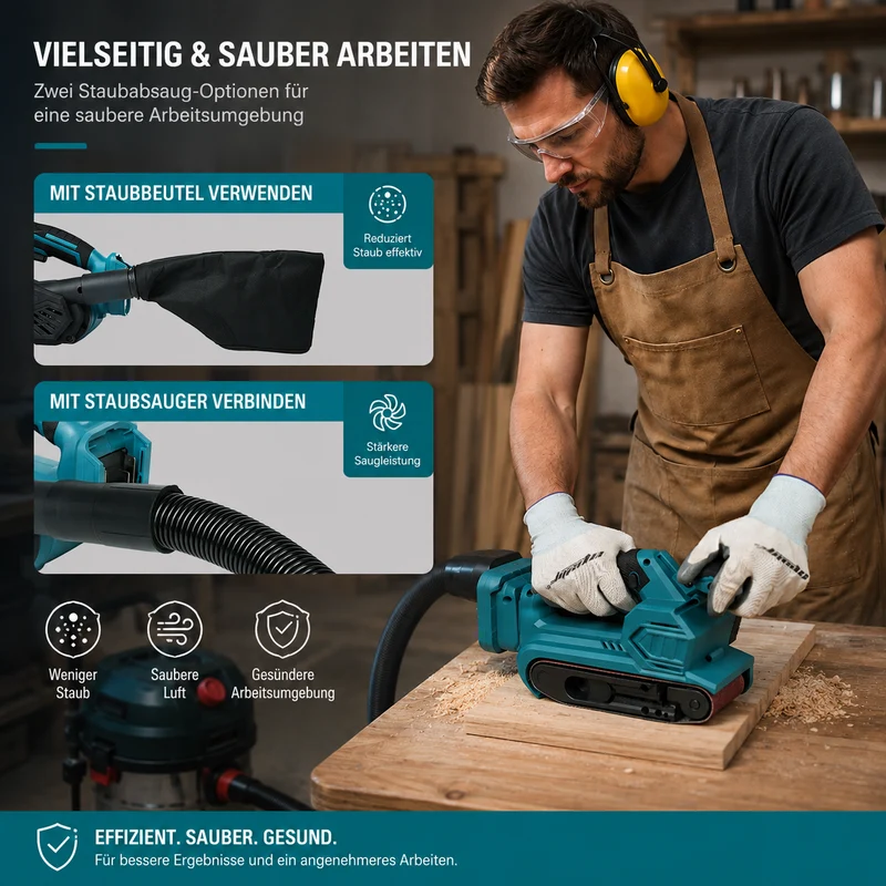 Mellif Akku Bandschleifer für Makita Akku 18V