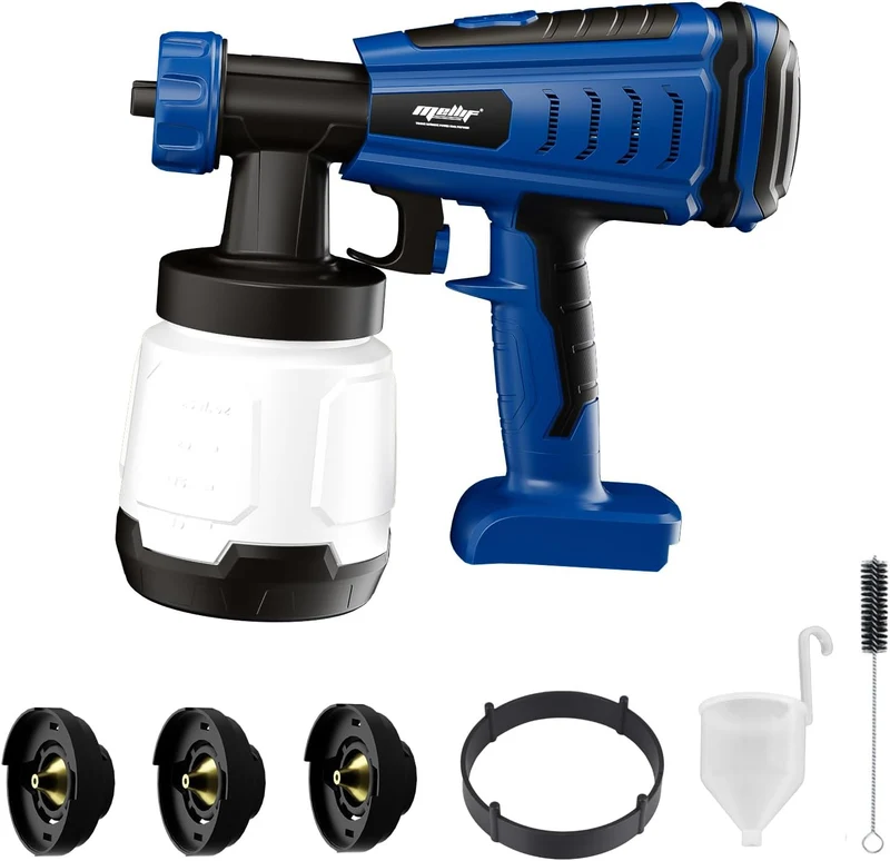 Mellif Akku Farbsprühsystem für Bosch professional 18V Akku, Blau