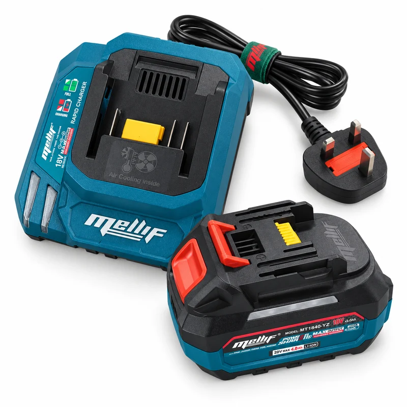 Mellif Akku 4,0 Ah & Ladegerät 4,0A, Li-Ion Akku Kompatibilität mit Makita 18V