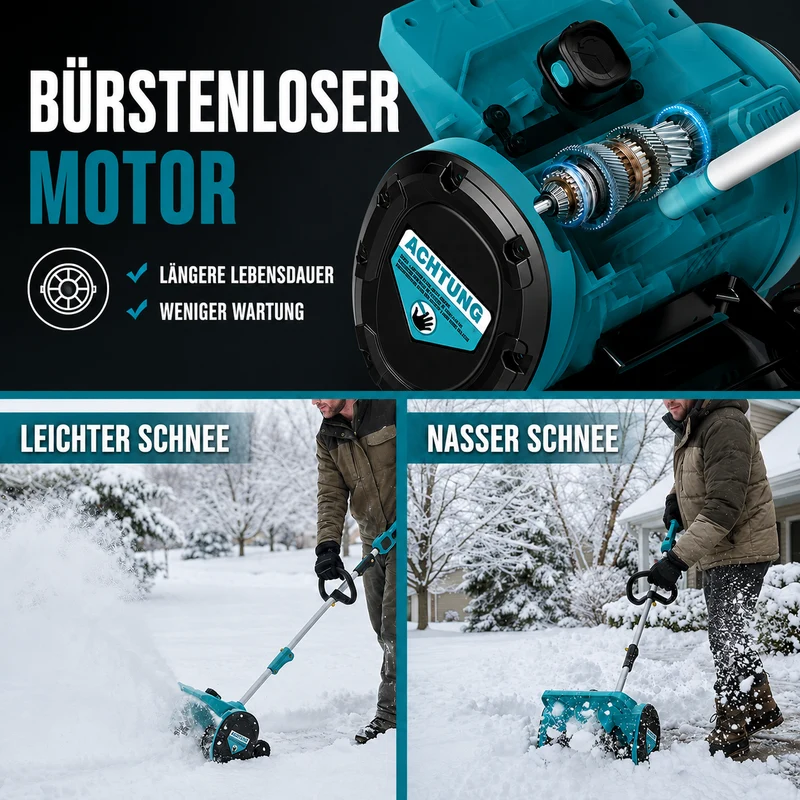 Mellif Akku Schneefräse 18V *2 36V (Ohne Akku)
