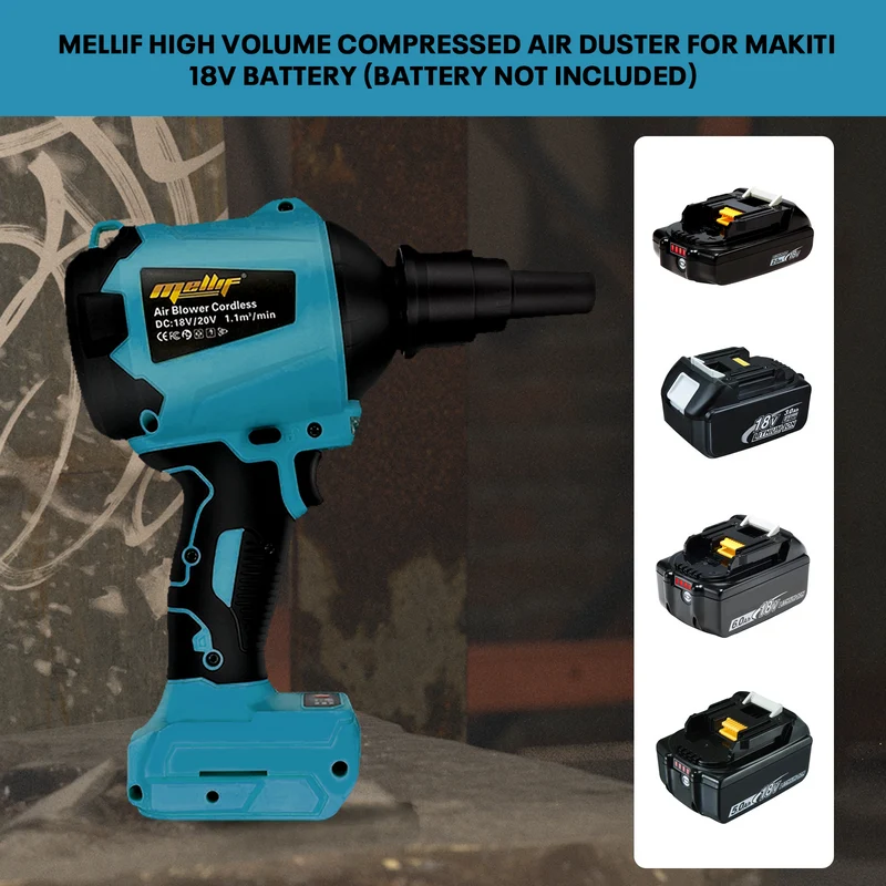 Vorbestellung-Mellif Akku-Gebläse für Makita Akku 18V（MFDA003）