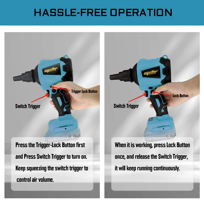 Vorbestellung-Mellif Akku-Gebläse für Makita Akku 18V（MFDA003）