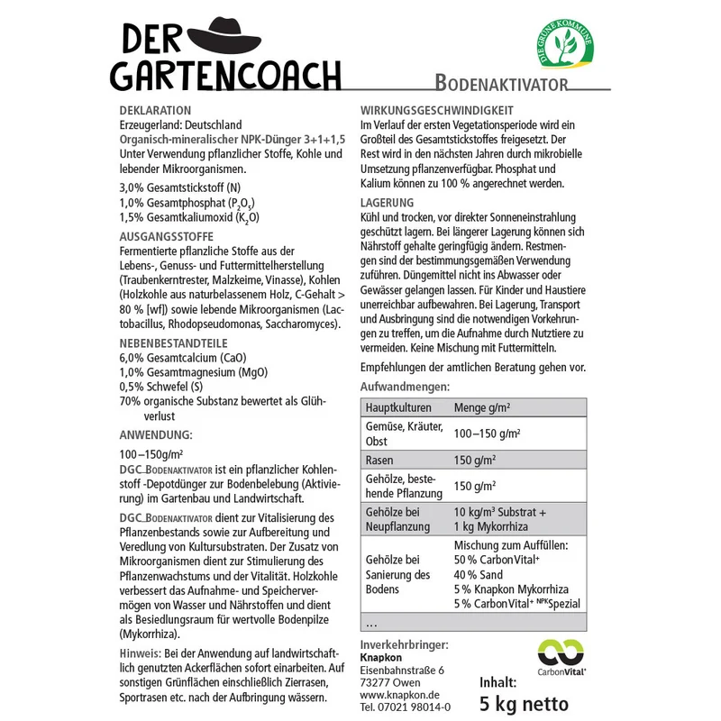 Gartencoach Bodenaktivator 5 kg – Für gesunden Boden & kräftige Pflanzen