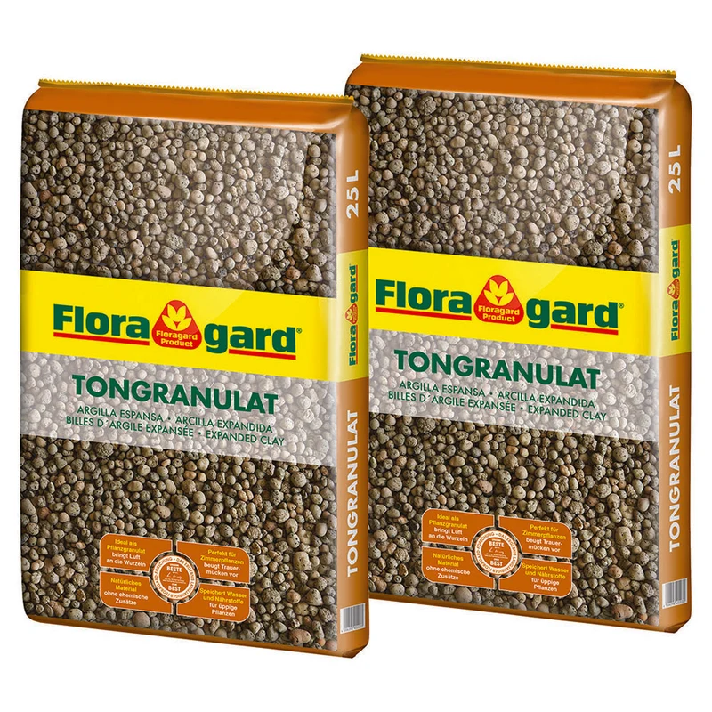 Floragard Tongranulat Blähton - 2x25l Vorteilspaket