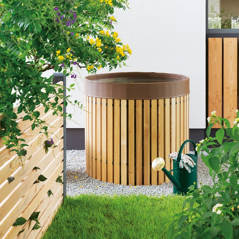 Beckmann-Regentonne 600 Liter aus Lärchenholz