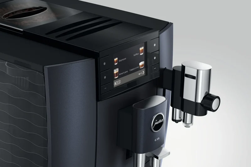 JURA E8 (ED) Kaffeevollautomat – 27 Spezialitäten, 3,5" Touchscreen, P.E.P.® | Inkl. 7 Jahre Garantie