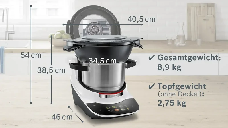 Bosch Cookit Premium Set Weiß – Der Stiftung-Warentest-Testsieger 2026 · Made in Europe