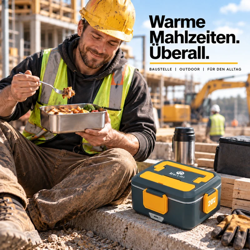 Mellif Tragbare 2,5-l-Lunchbox, 230V，150 W, PTC-Technologie für gleichmäßige Erwärmung