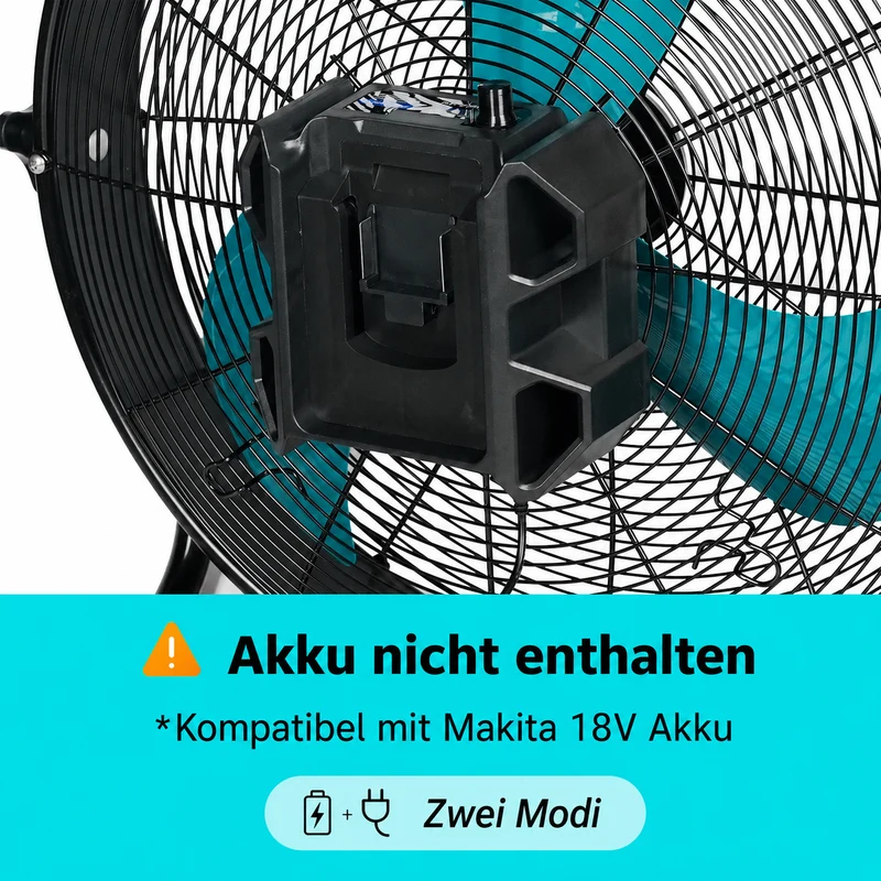 Mellif Hybrid 18V Akku-Lüfter mit AC-Netzbetrieb (MFFS03-18)