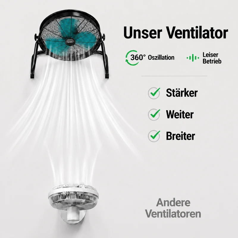 Mellif Hybrid 18V Akku-Lüfter mit AC-Netzbetrieb (MFFS03-18)