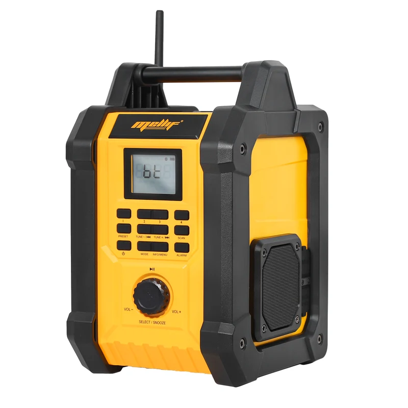 Mellif Baustellenradio mit Bluetooth-Lautsprecher (MFBSPK01-Y)