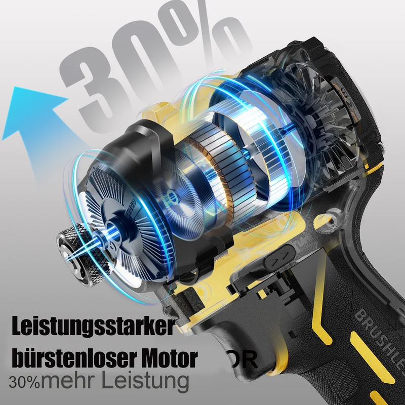 MELLIF 18V Akku-Schlagschrauber mit bürstenlosem Motor, kompatibel mit DeWalt 18V Akkus MDF1020